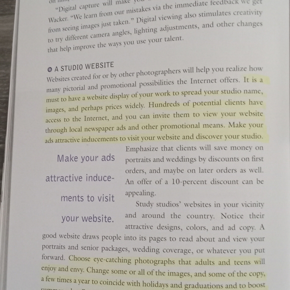 How to start and operate a digital portrait photography studio book. - Picture 8 of 11